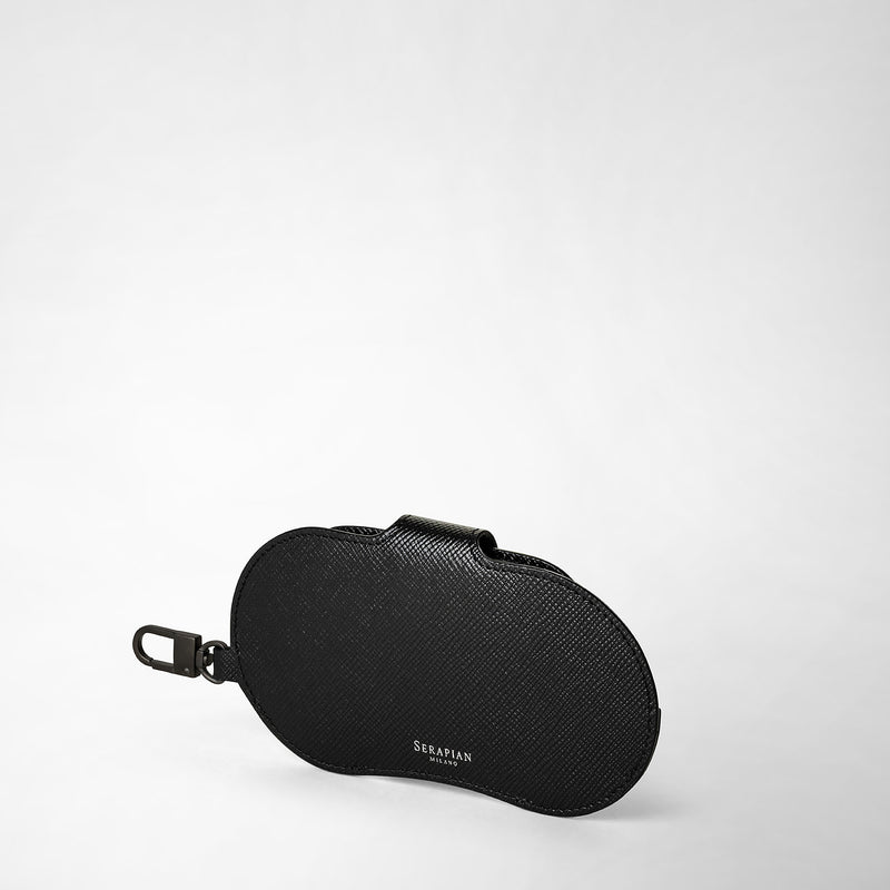 Serapian Glasses holder in evoluzione leather eclipse black Promozione Limitata