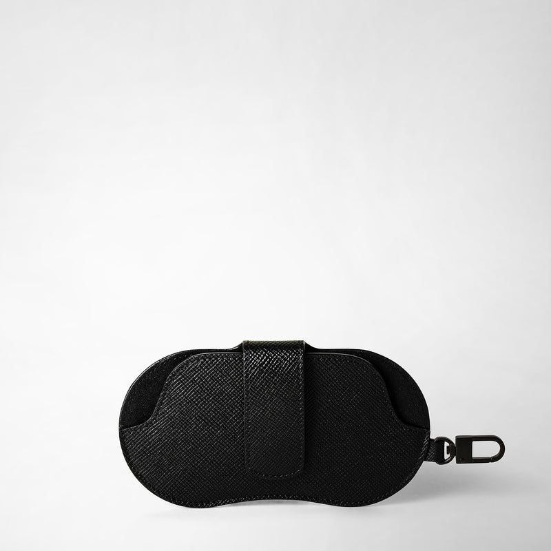 Serapian Glasses holder in evoluzione leather eclipse black Promozione Limitata