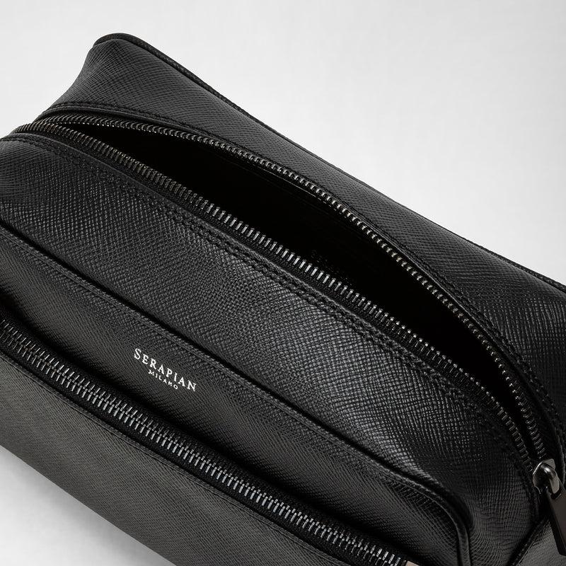 Serapian Wash bag recycled twill evoluzione eclipse black Presa