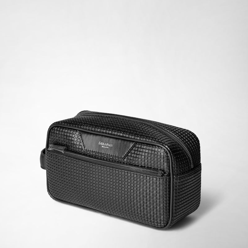 Serapian Trousse da bagno in stepan nero-nero eclissi Offerta