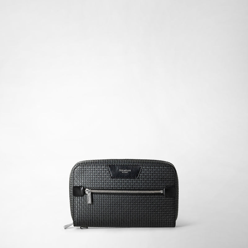 Serapian Pochette in stepan asfalto-nero In Vendita