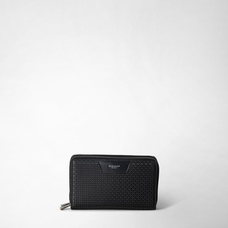 Serapian POCHETTE DA VIAGGIO CON ZIP DOPPIA IN STEPAN Grande vendita