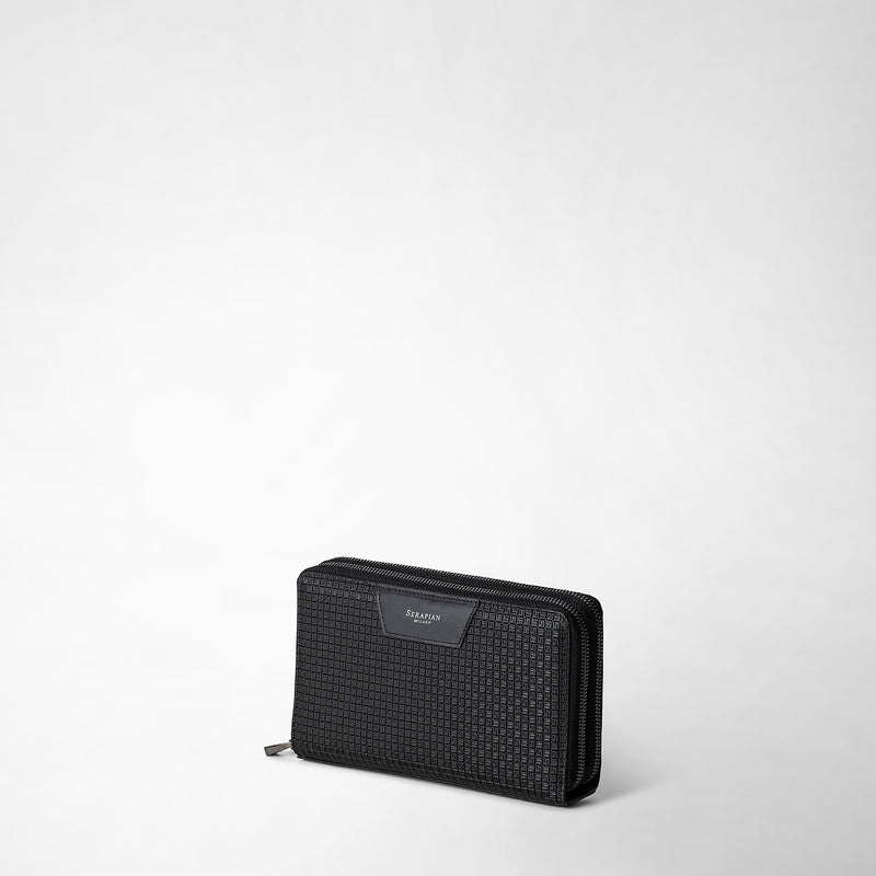 Serapian POCHETTE DA VIAGGIO CON ZIP DOPPIA IN STEPAN Grande vendita