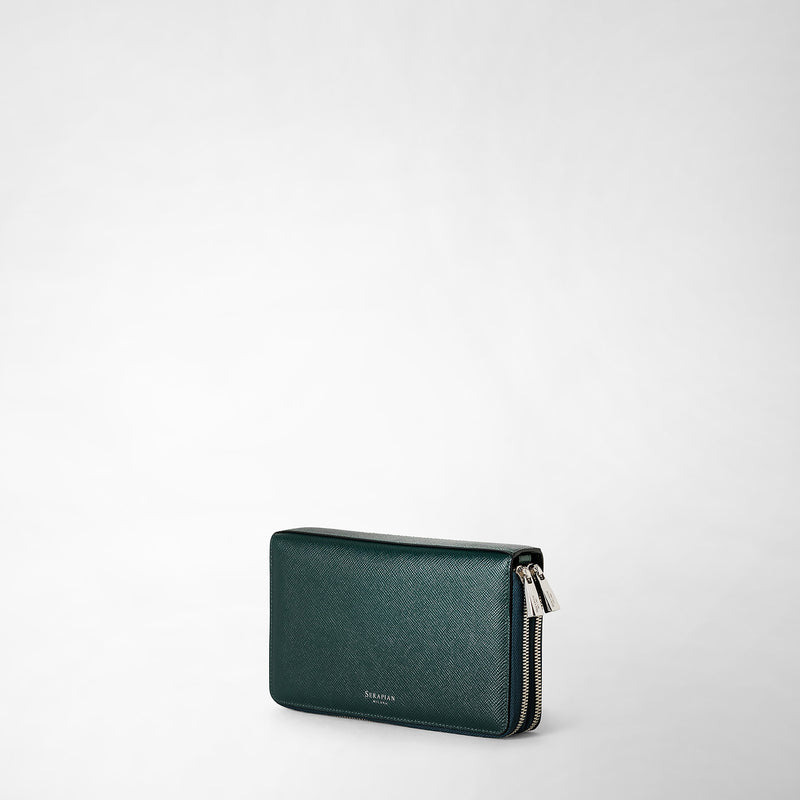 Serapian POCHETTE DA VIAGGIO CON ZIP DOPPIA IN PELLE EVOLUZIONE Fornitura limitata