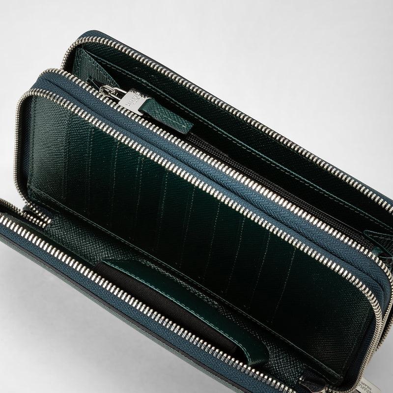 Serapian POCHETTE DA VIAGGIO CON ZIP DOPPIA IN PELLE EVOLUZIONE Fornitura limitata