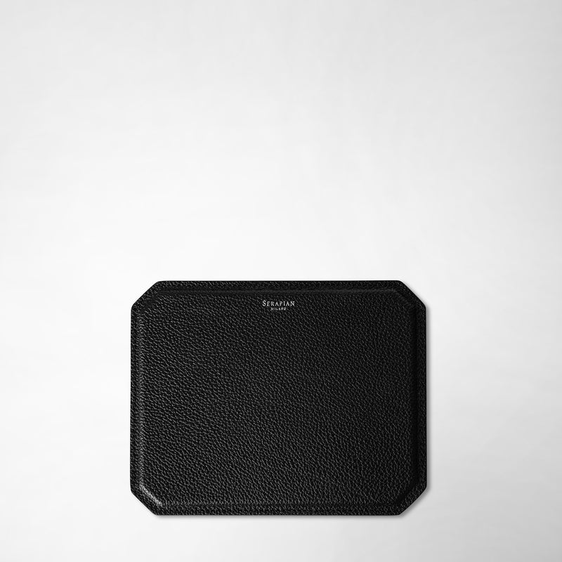 Serapian Mouse pad in cachemire leather black
