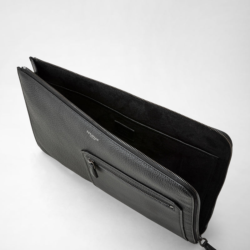 Serapian Custodia per laptop 14 in pelle cachemire Latest fashion