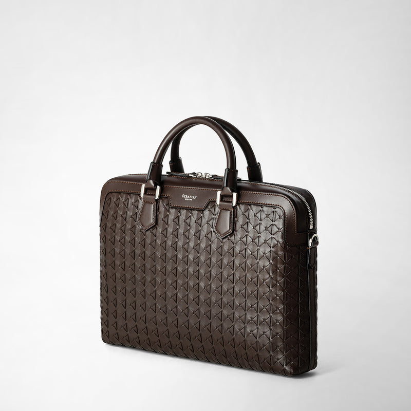 Serapian BORSA BUSINESS EXTRA SLIM IN MOSAICO Grandi sconti