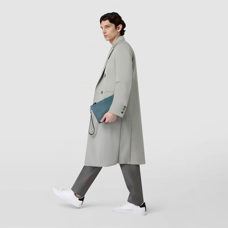 Serapian POCHETTE CON ZIP IN PELLE CACHEMIRE Ultimo giorno