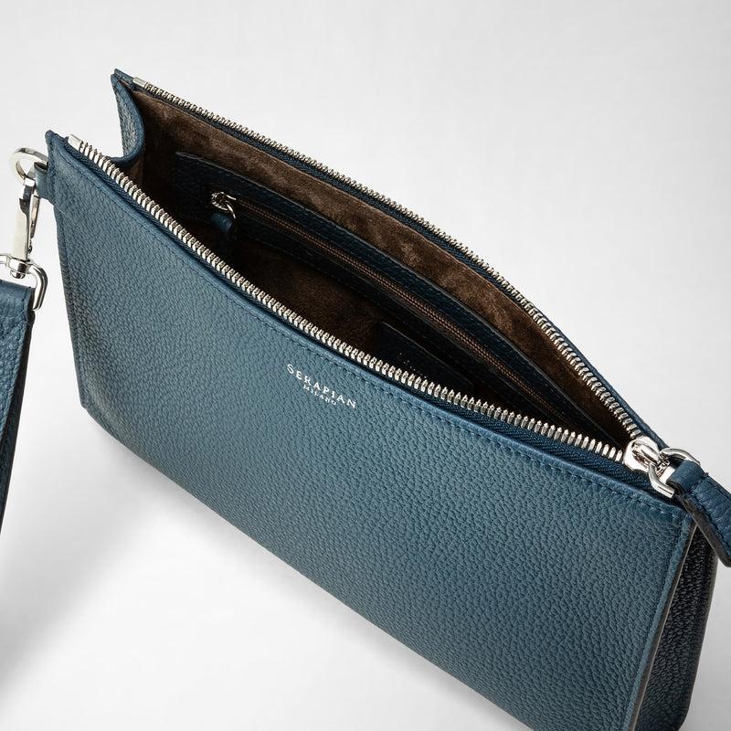 Serapian POCHETTE CON ZIP IN PELLE CACHEMIRE Ultimo giorno