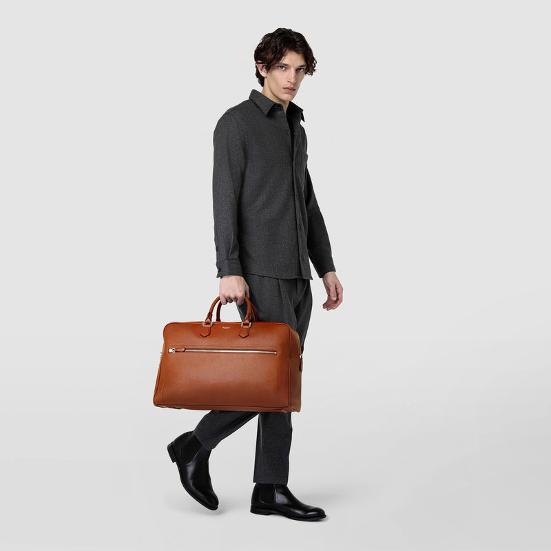 Serapian WEEKENDER MEDIA IN PELLE CACHEMIRE Super sconto