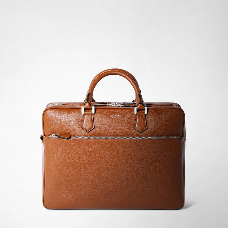 Serapian BORSA BUSINESS GRANDE IN PELLE CACHEMIRE Italia