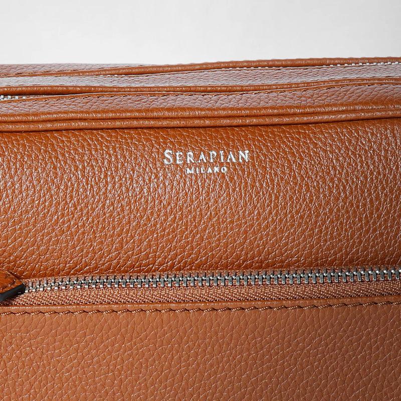 Serapian TROUSSE DA BAGNO CON DOPPIA ZIP IN PELLE CACHEMIRE In Linea