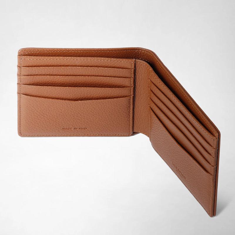 Serapian PORTAFOGLIO PER 4 CARTE CON PORTAMONETE IN PELLE CACHEMIRE Promozione