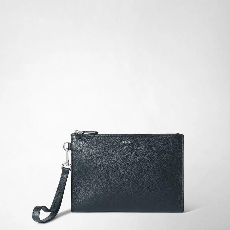 Serapian POCHETTE CON ZIP IN PELLE CACHEMIRE Promozione Limitata