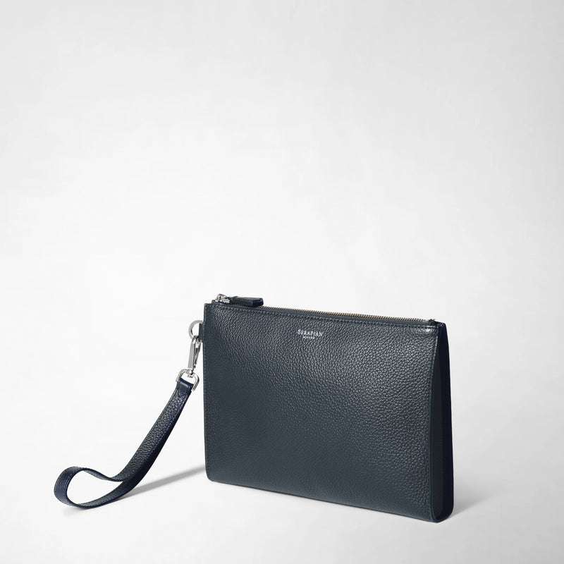 Serapian POCHETTE CON ZIP IN PELLE CACHEMIRE Promozione Limitata