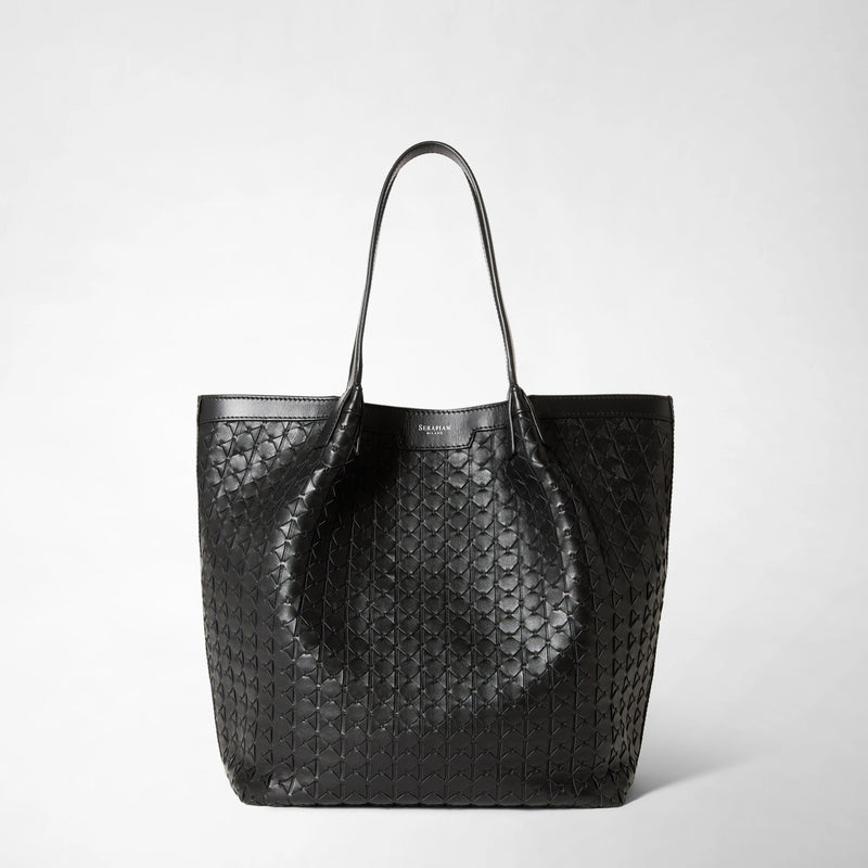 Serapian VERTICAL SECRET TOTE BAG IN MOSAICO Presa