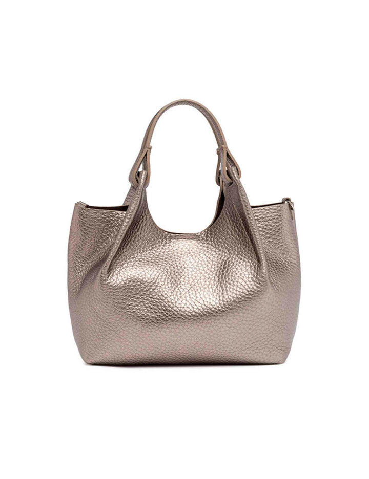 Spatarella Borsa donna mini Dua in pelle argento Acquista Ora