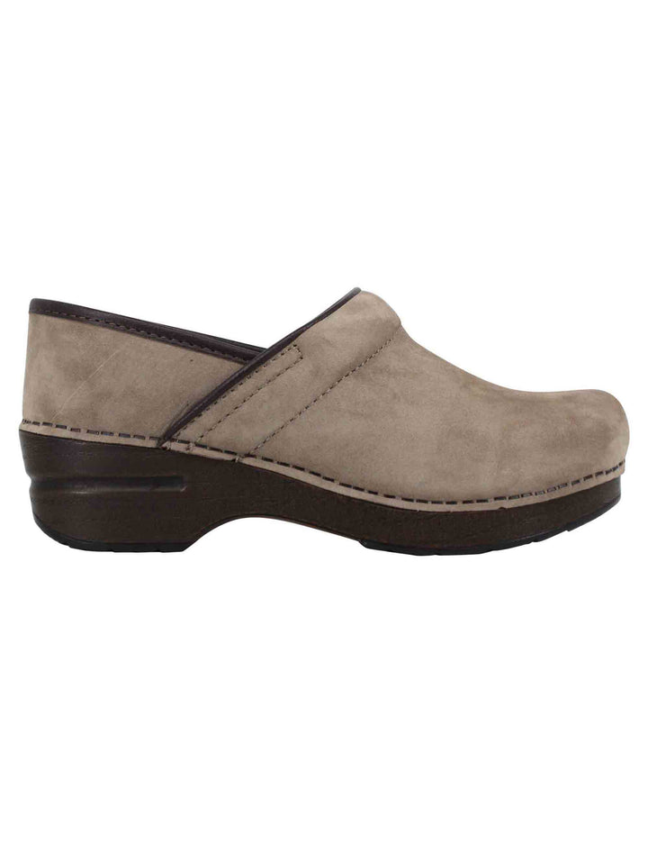 Spatarella Clogs donna Professional in nabuk taupe Affare Del Giorno