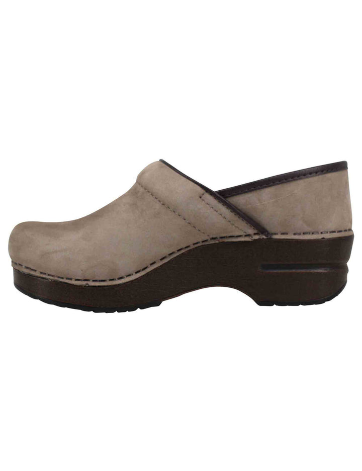 Spatarella Clogs donna Professional in nabuk taupe Affare Del Giorno