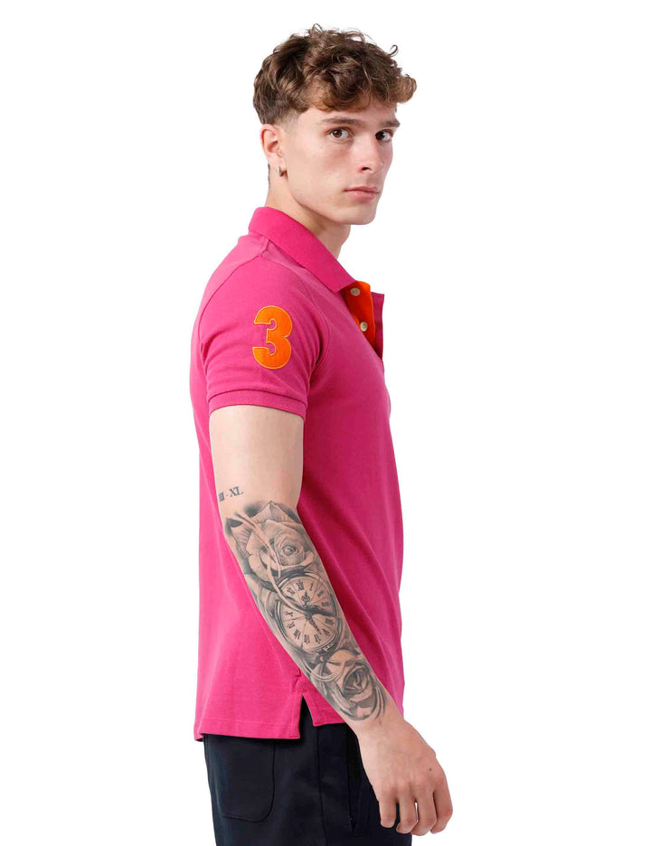 Spatarella Polo uomo in cotone fuxia Vendita