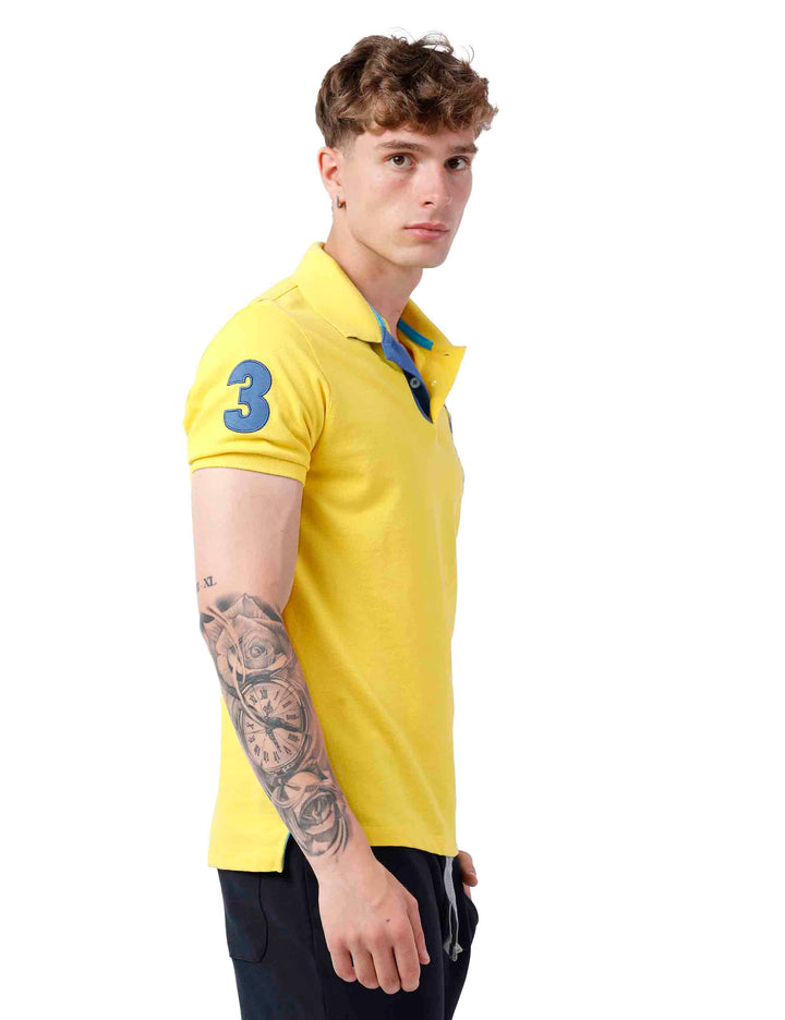 Spatarella Polo uomo in cotone giallo Spedizione Gratuita