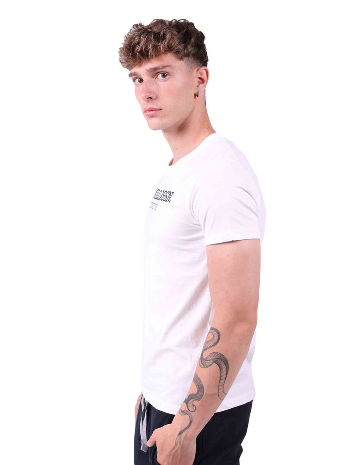 Spatarella T-Shirt uomo in cotone bianco con stampa Qualità Garantita