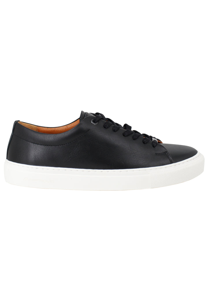 Spatarella Sneakers uomo Martin in pelle nera con suola in gomma Novità