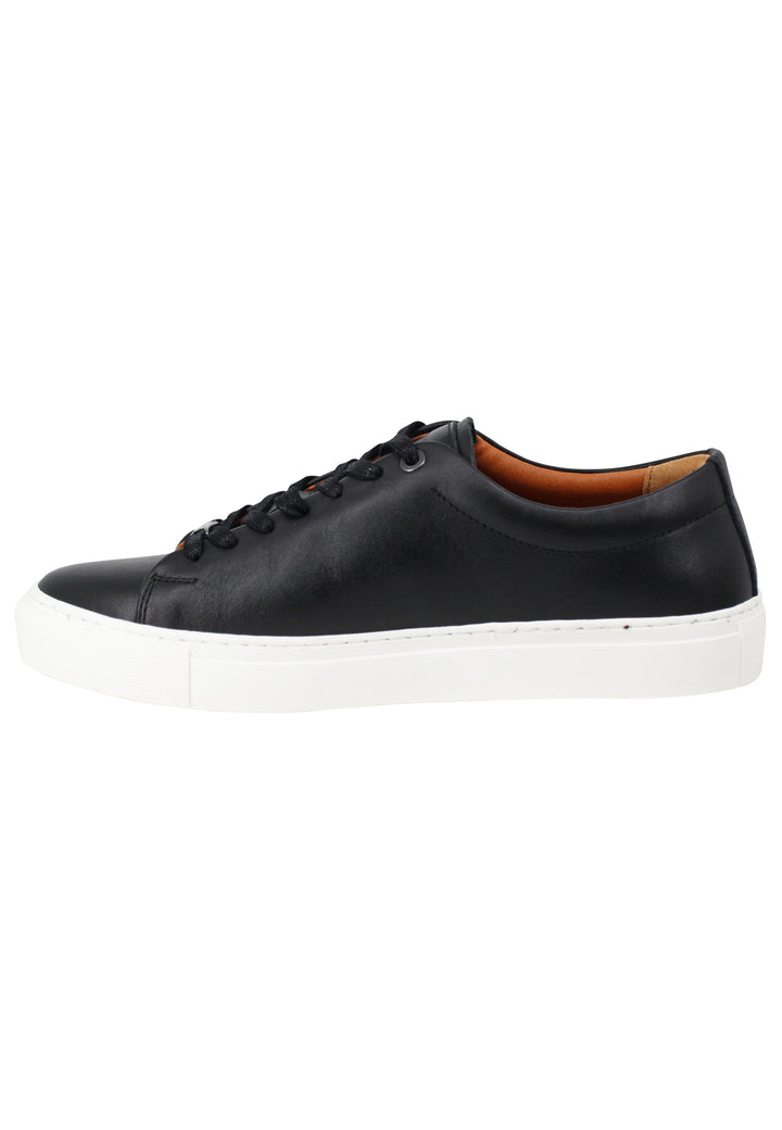 Spatarella Sneakers uomo Martin in pelle nera con suola in gomma Novità