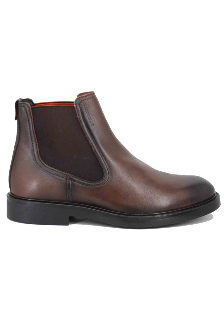 Spatarella Stivaletti uomo in pelle marrone Offerta
