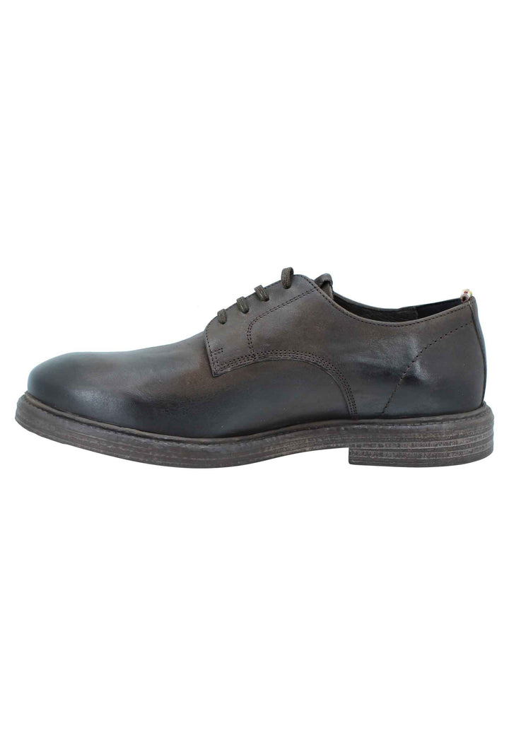 Spatarella Stringata uomo in pelle marrone suola in gomma e sottopiede memory foam Online