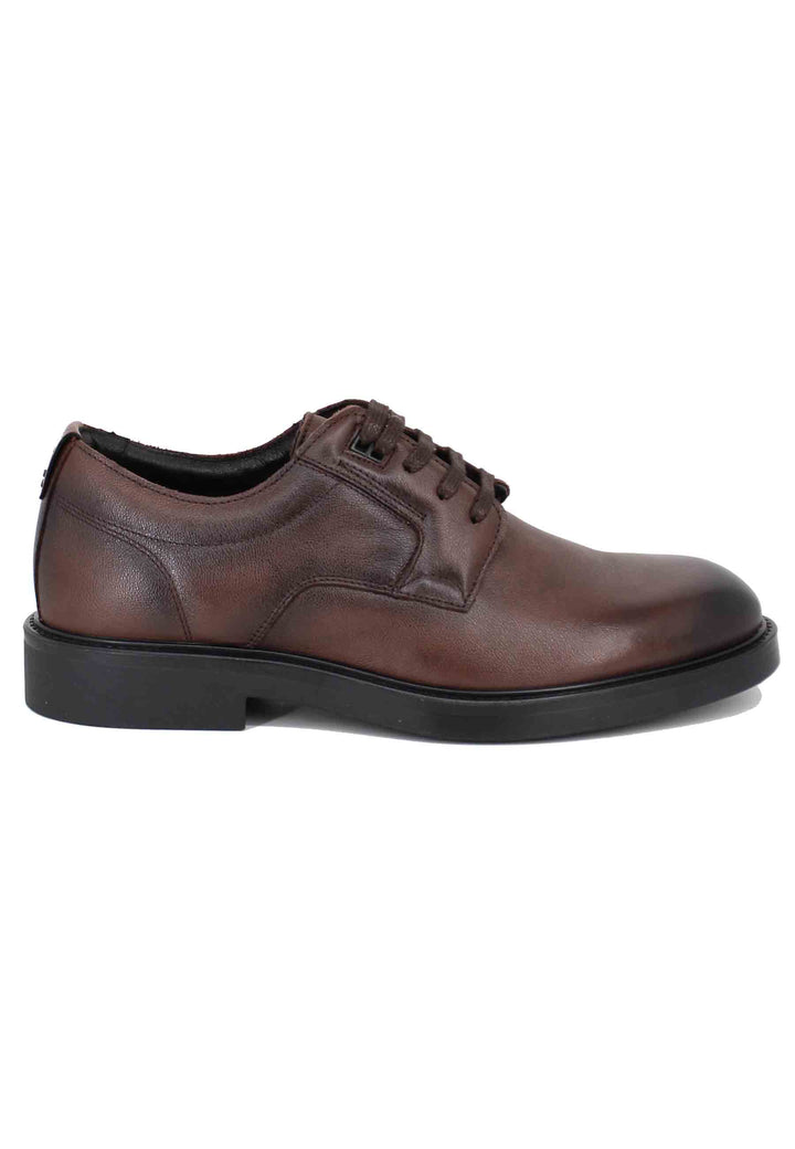 Spatarella Stringate uomo in pelle marrone