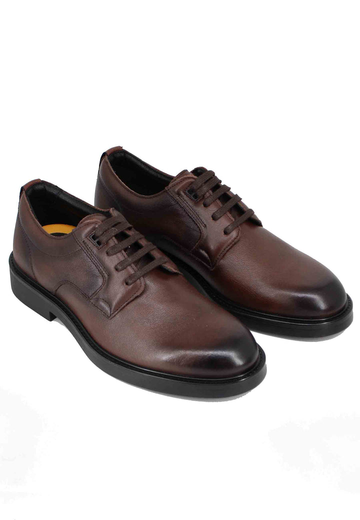 Spatarella Stringate uomo in pelle marrone Saldi