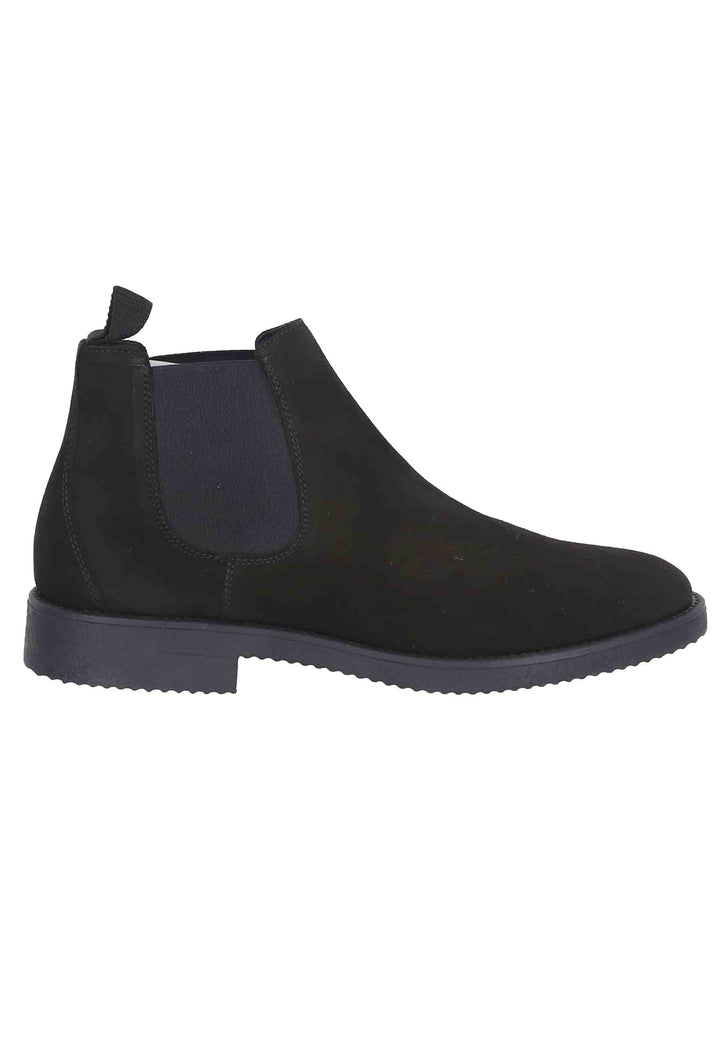 Spatarella Chelsea boots uomo in camoscio nero con suola in para Nuova