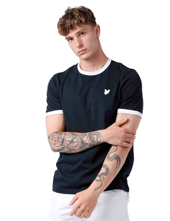 Spatarella T-shirt uomo in cotone blu Convenienza