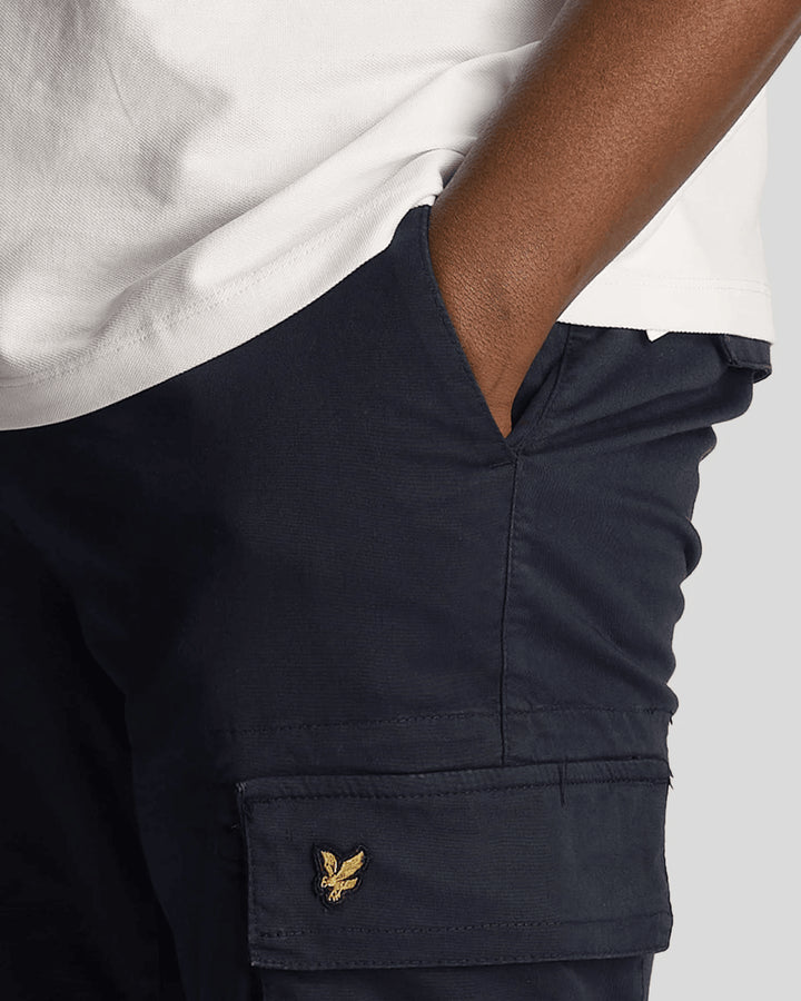 Spatarella Pantaloni cargo uomo in cotone blu navy Online