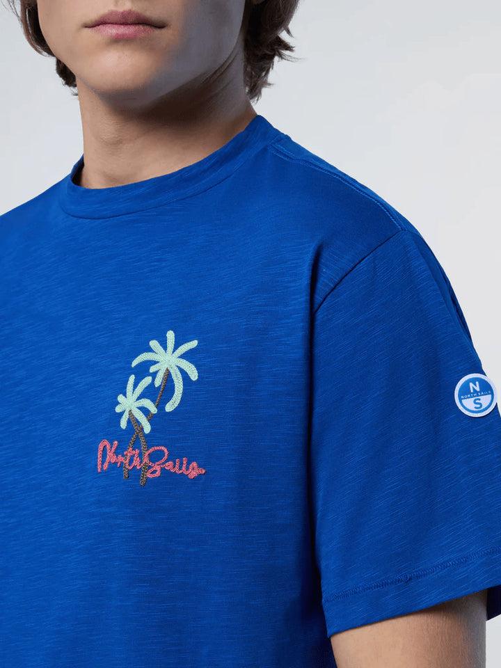 Spatarella T-shirt uomo in cotone blu 692985-0790 Moda