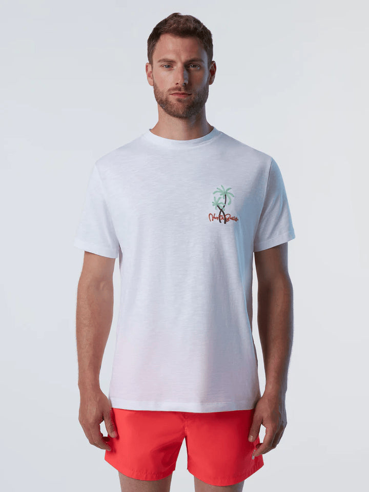 Spatarella T-shirt uomo in cotone bianco 692985-0101 2025