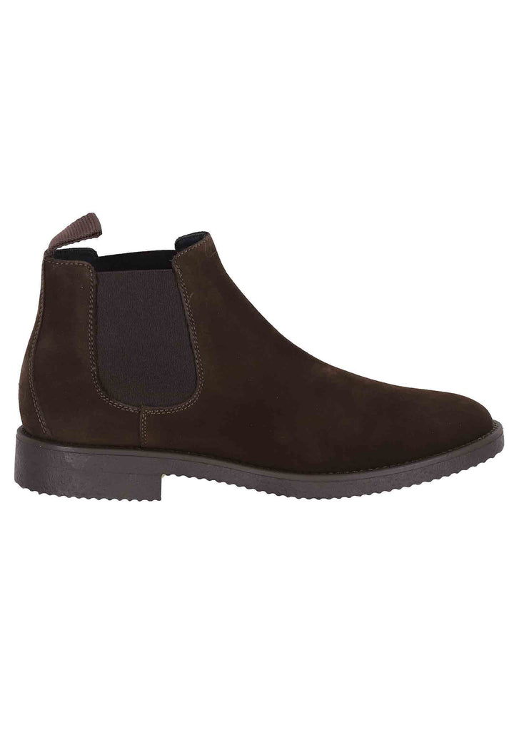 Spatarella Chelsea boots uomo in camoscio testa di moro con suola in para Italia
