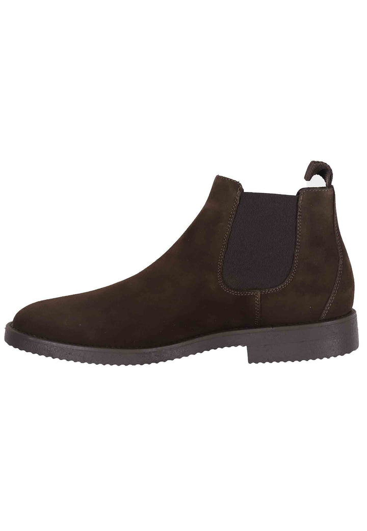 Spatarella Chelsea boots uomo in camoscio testa di moro con suola in para Italia