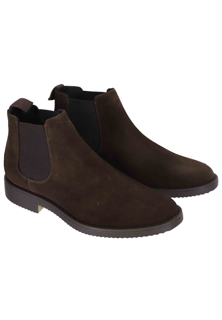 Spatarella Chelsea boots uomo in camoscio testa di moro con suola in para Italia