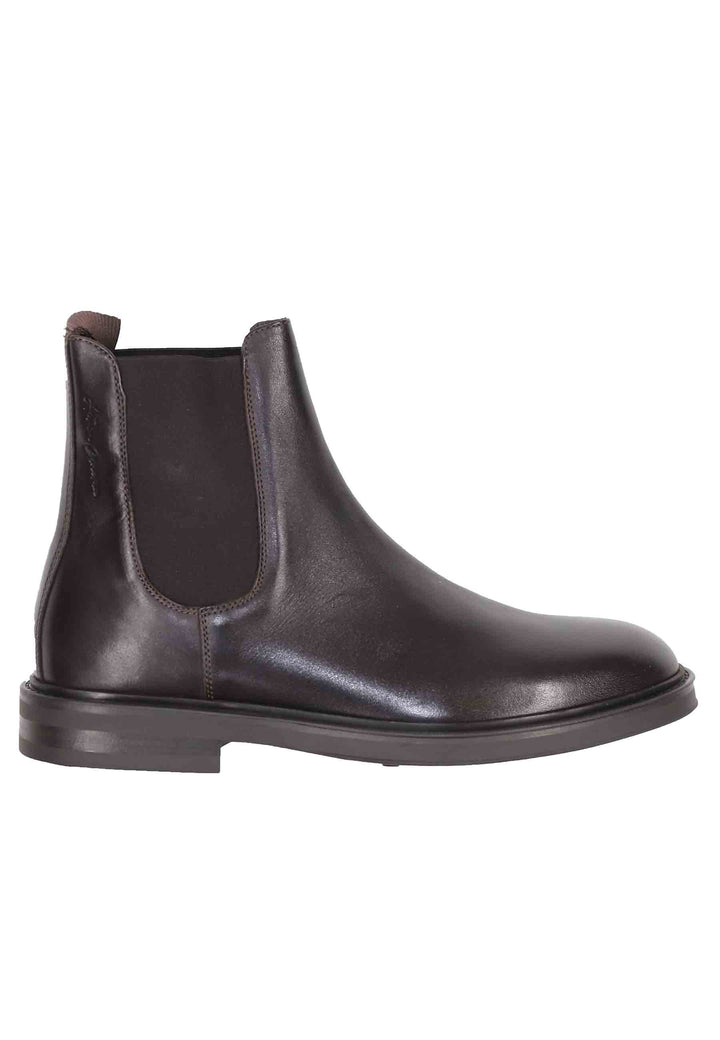 Spatarella Chelsea boots uomo in pelle testa di moro con suola in gomma In Linea