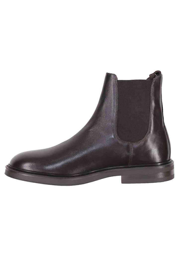 Spatarella Chelsea boots uomo in pelle testa di moro con suola in gomma In Linea
