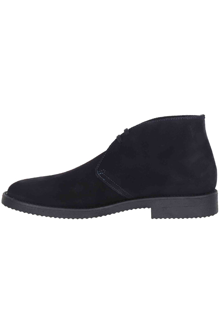 Spatarella Polacchine uomo in camoscio blu con suola in para Vendita