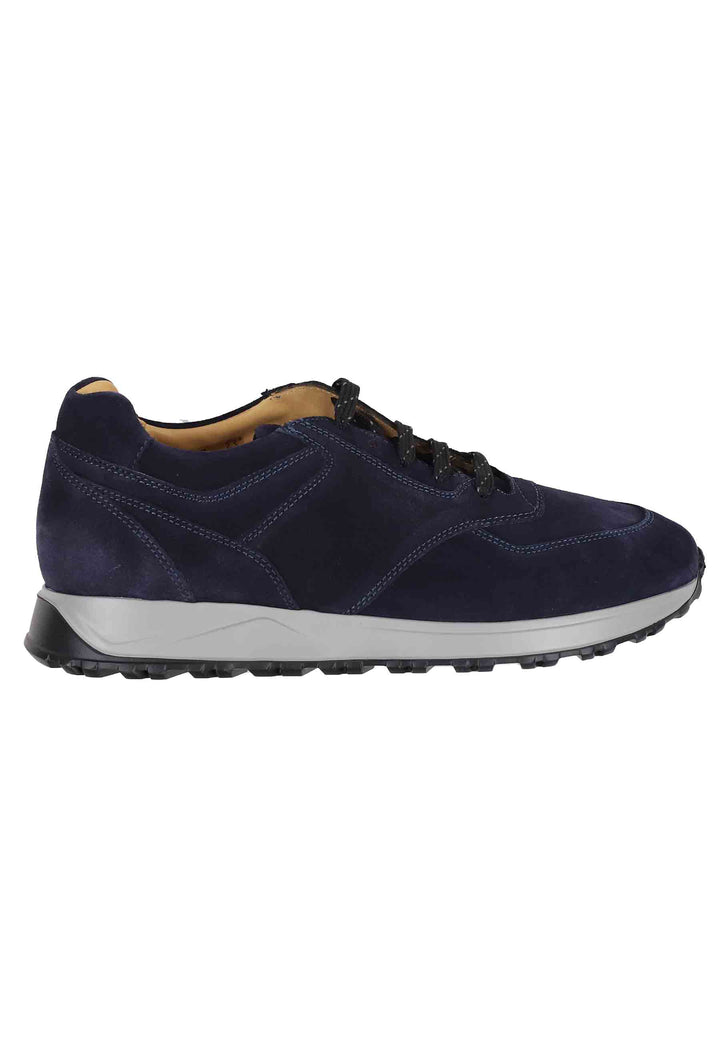 Spatarella Sneakes da uomo in camoscio blu con suola in gomma Spedizione Gratuita