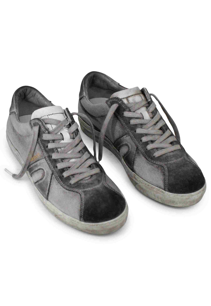 Spatarella Sneakers uomo in canvas vintage grigio Sconto