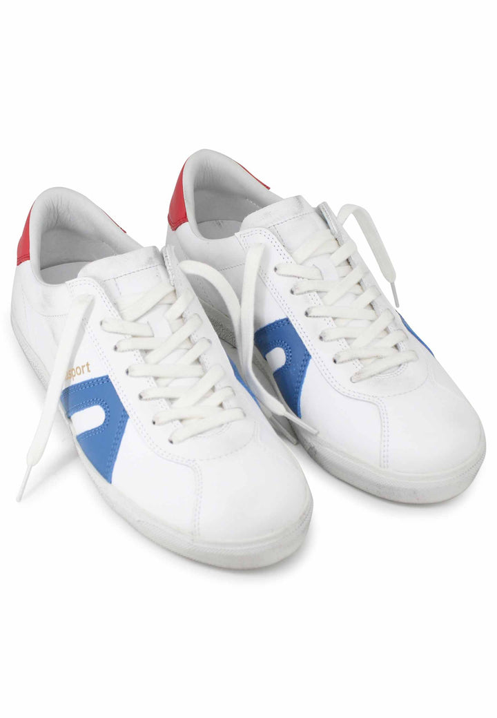 Spatarella Sneakers uomo in pelle bianca Sottocosto