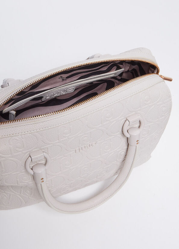 Spatarella Borse donna a mano in similpelle bianca Moda