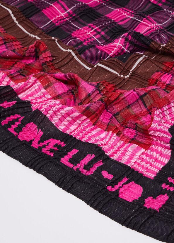 Spatarella Foulard donna in plissé fucsia Outlet