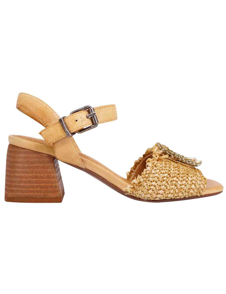Spatarella Sandali donna in rafia naturale con strass e cinturino alla caviglia Nuova